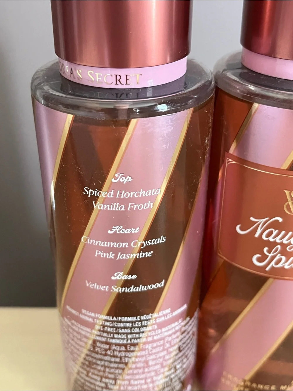 Two PINK Victoria’s Secret Naughty Spice Fragrance Body Mists